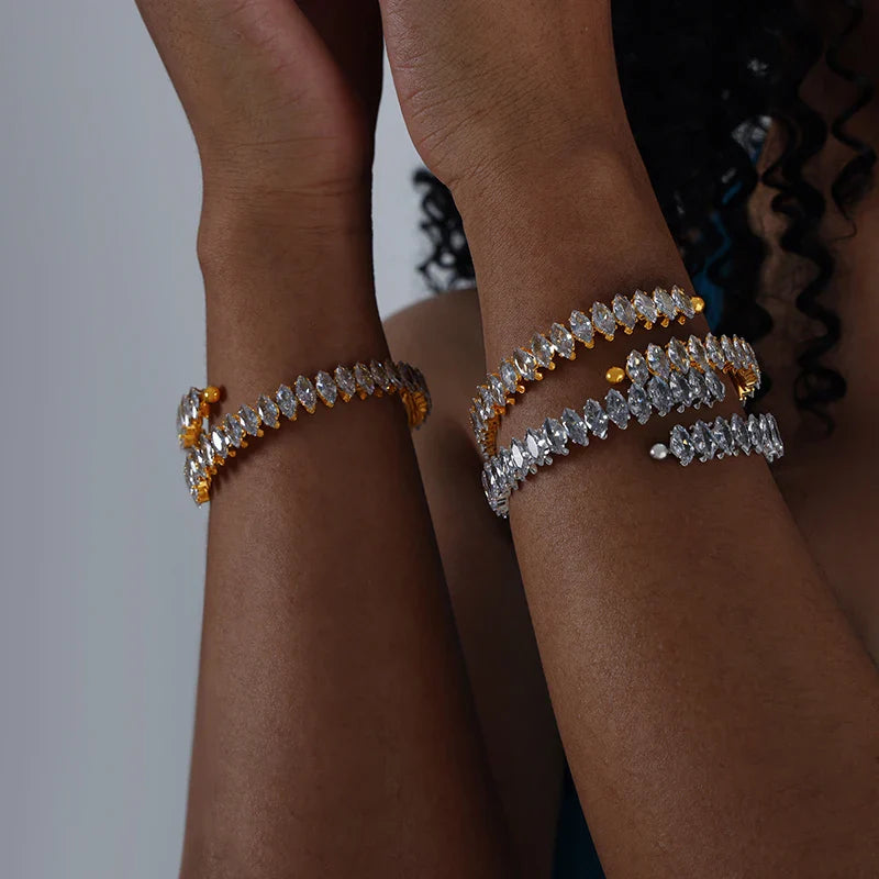 Offenes Zirkonia Armband