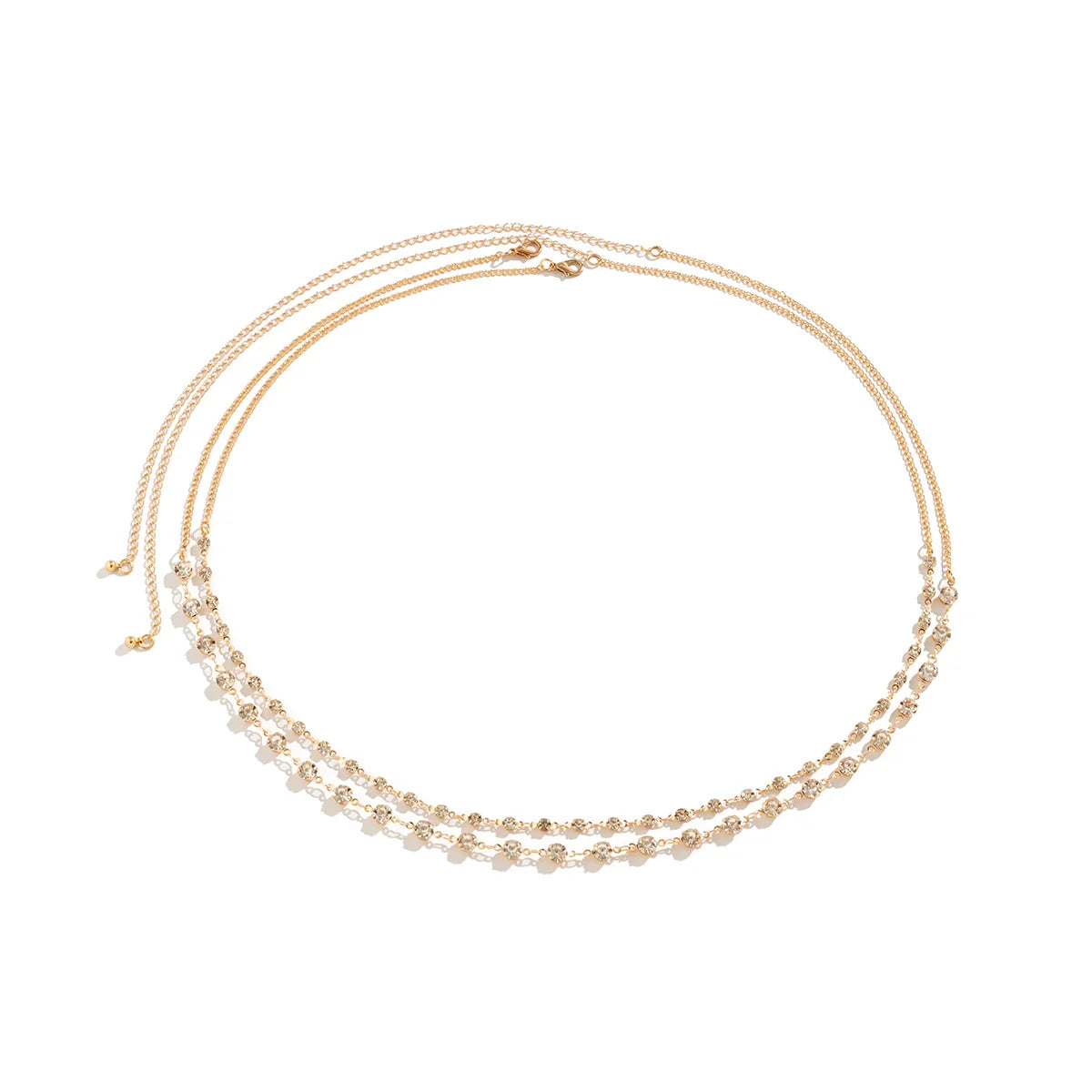 Bauchkette | Mehrlagiger Taillenschmuck aus Kristall | Trendige Körperkette für Damen