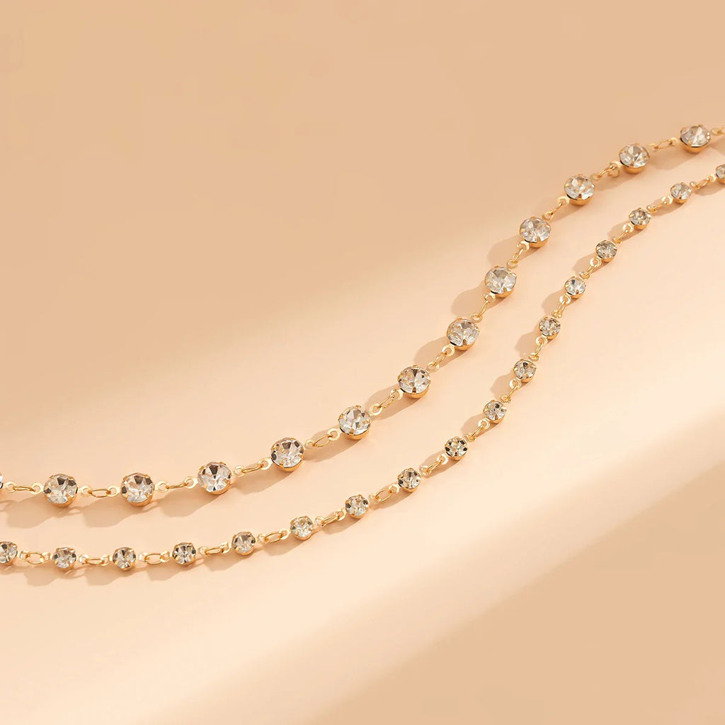 Bauchkette | Mehrlagiger Taillenschmuck aus Kristall | Trendige Körperkette für Damen