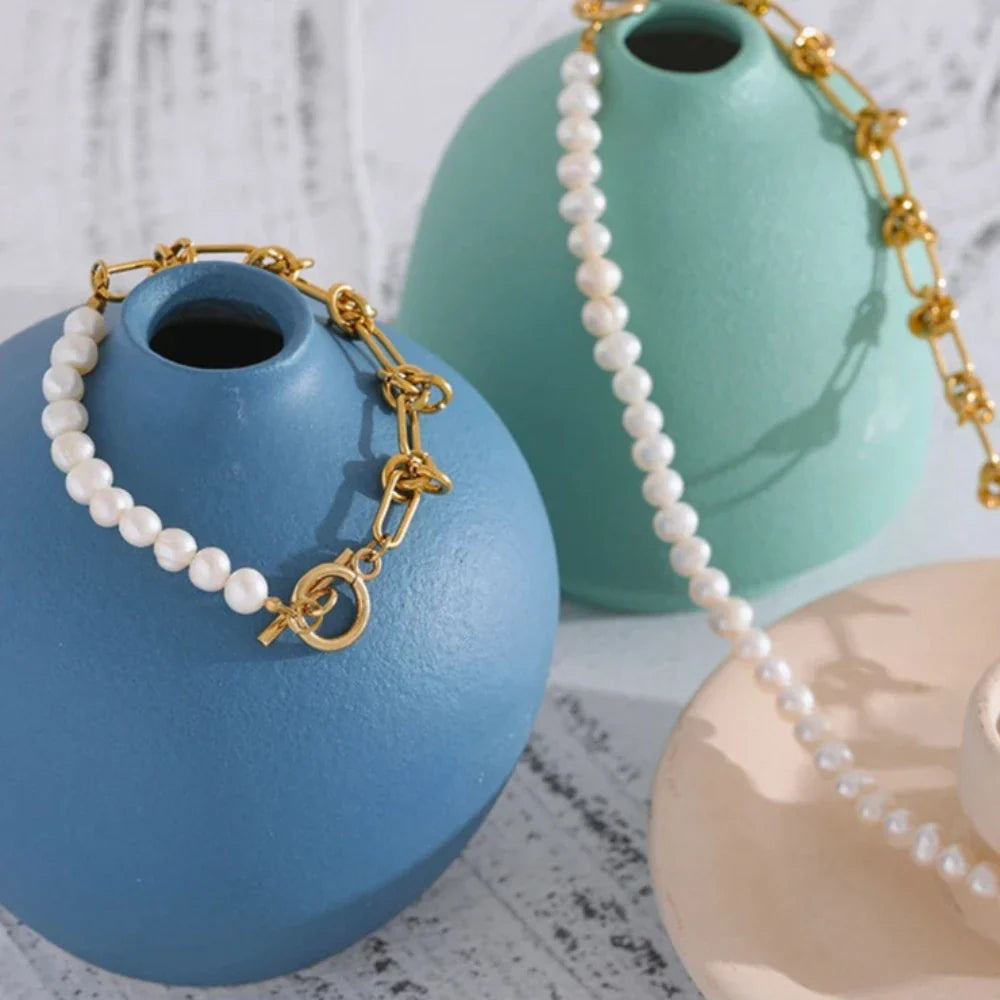 Natürliche Perlenkette Armband