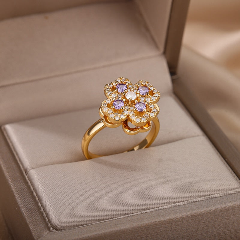 Glücksklee-Angst-Zappelring