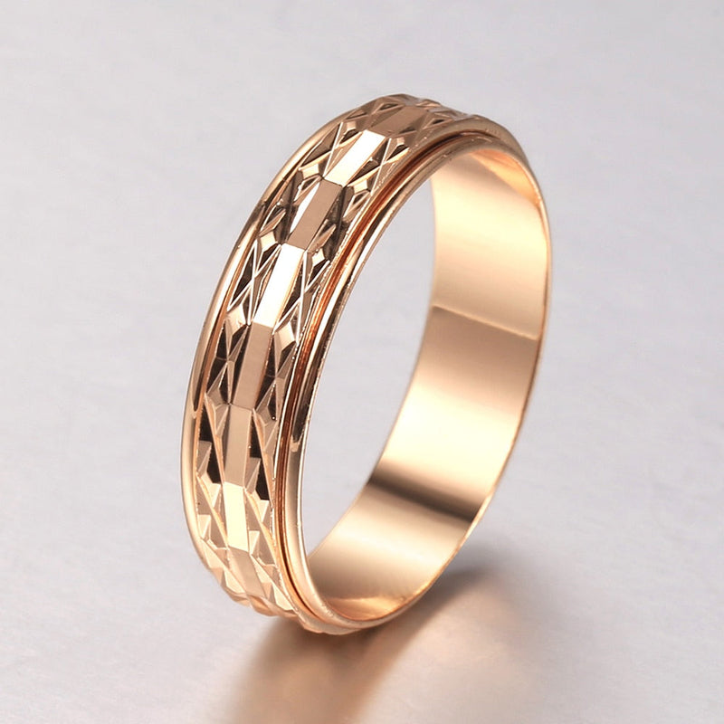 Geschnitzter Fidget Ring aus Roségold