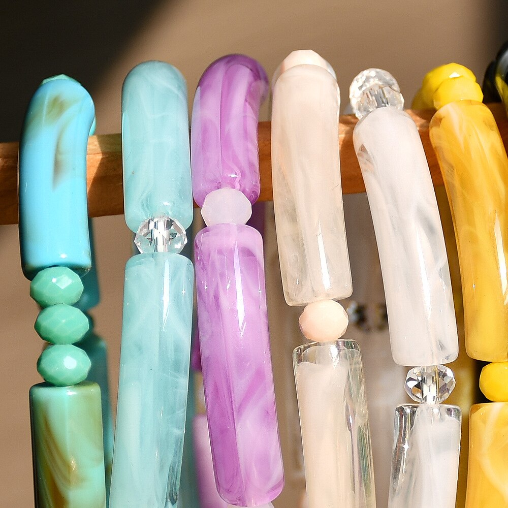 Acrylharz-Röhren-Candy-Chunky-Armbänder