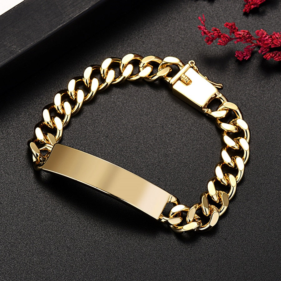 925 Sterling Silber Massiv-Ketten-Armband