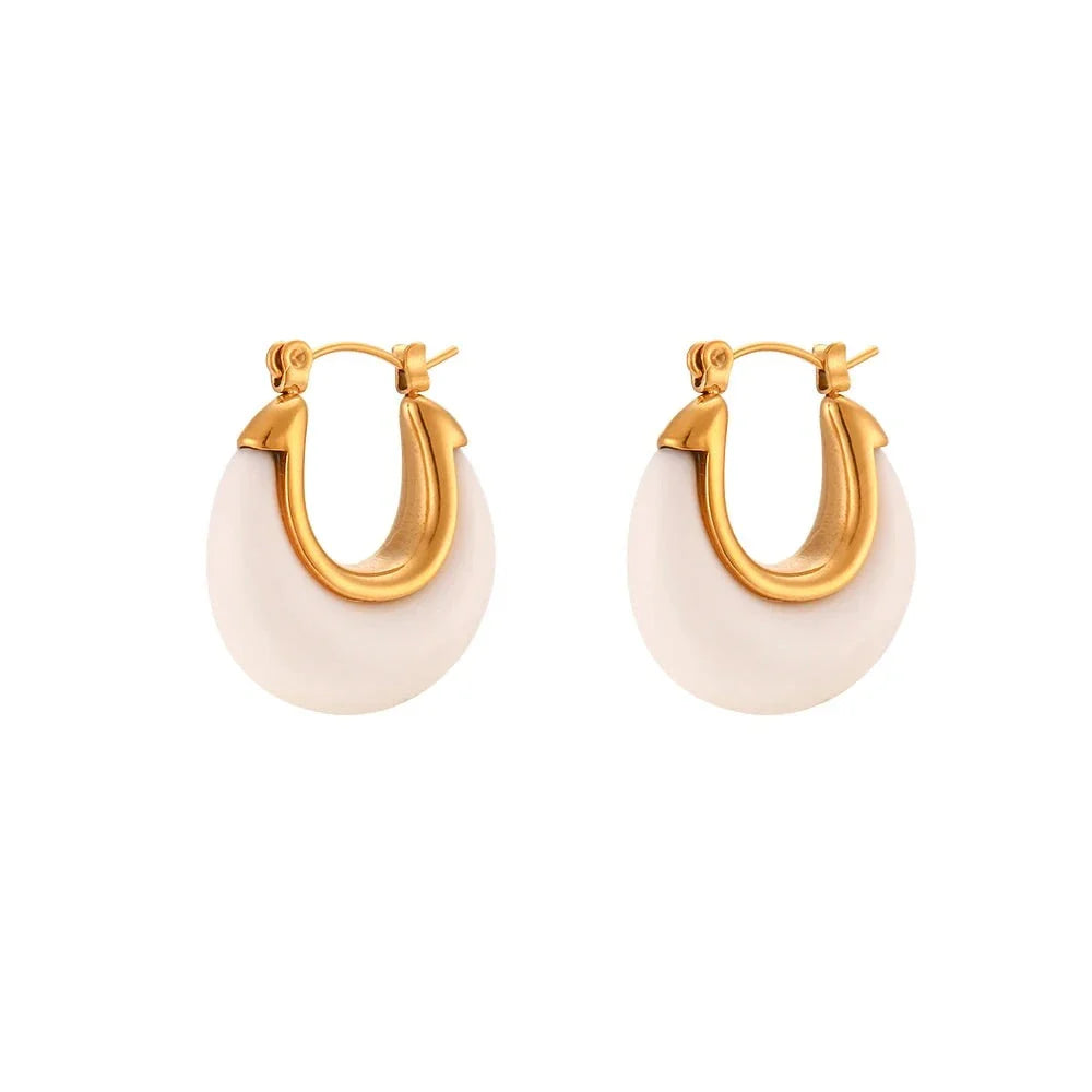 Runde Creolen aus Acryl