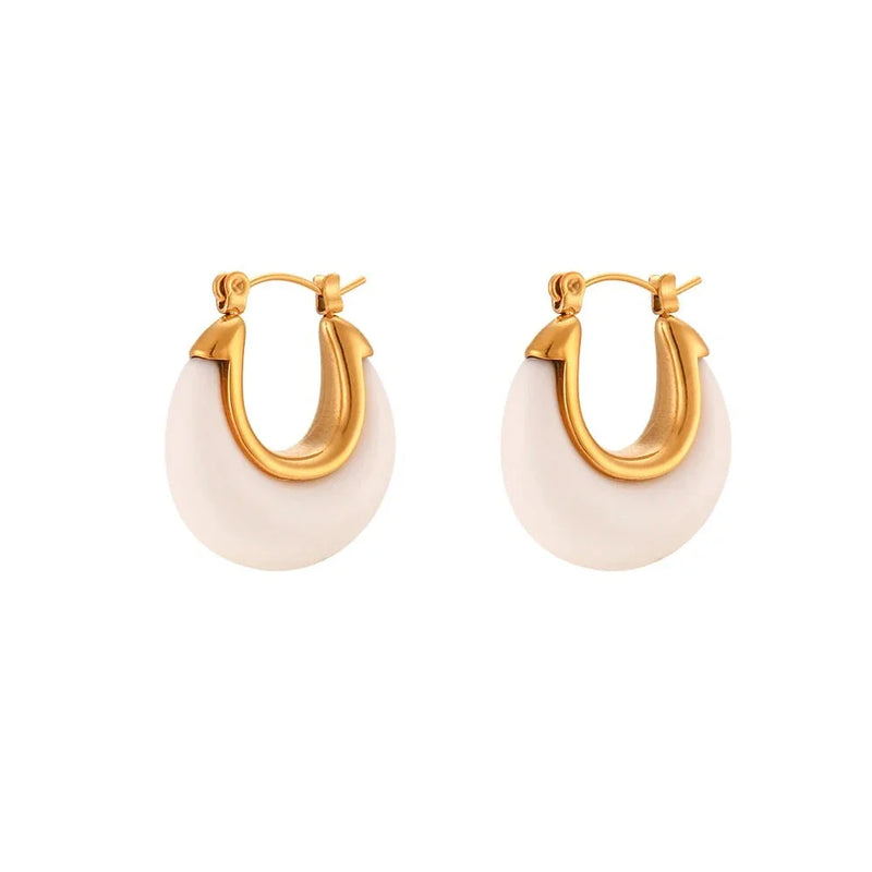 Runde Creolen aus Acryl