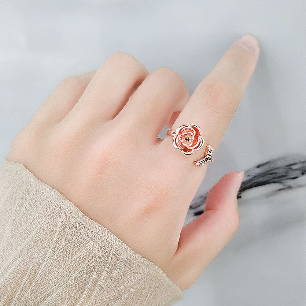 Rose Angst Fidget Ring - verstellbar