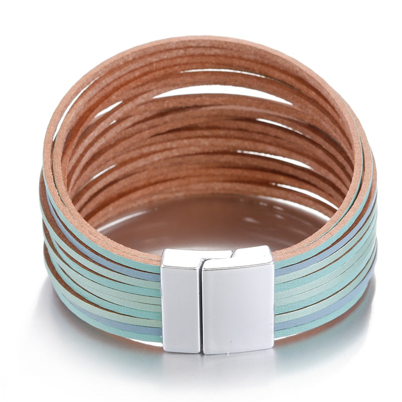 Boho Mint Lederarmband