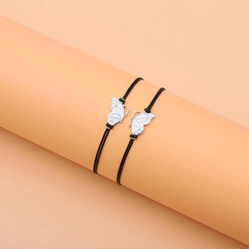 Schmetterlings-Freundschaftsarmbänder – verstellbares, inspirierendes Charm-Geschenk aus Bronze