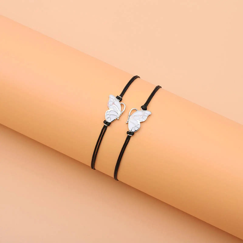 Schmetterlings-Freundschaftsarmbänder – verstellbares, inspirierendes Charm-Geschenk aus Bronze