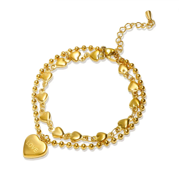 Armband mit Doppelherz-Charm