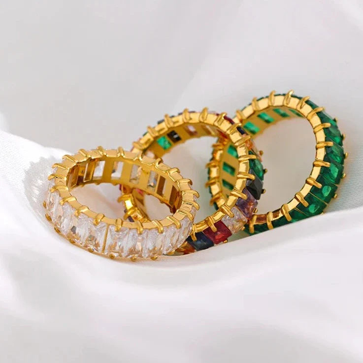 Bunter Zirkonia-Ring