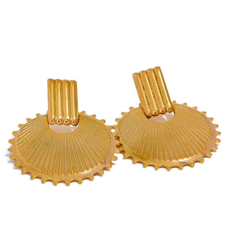 Ohrringe mit Kreis-Anhänger