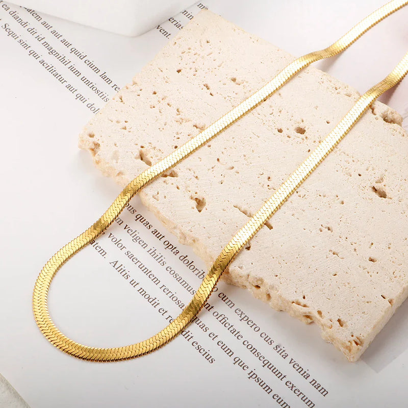 Schlangenkette Halskette Gold