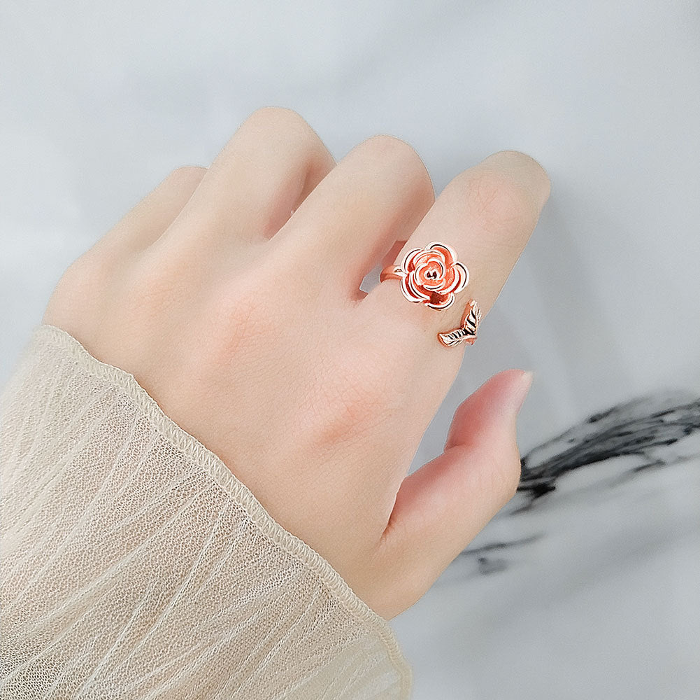 Rose Angst Fidget Ring - verstellbar
