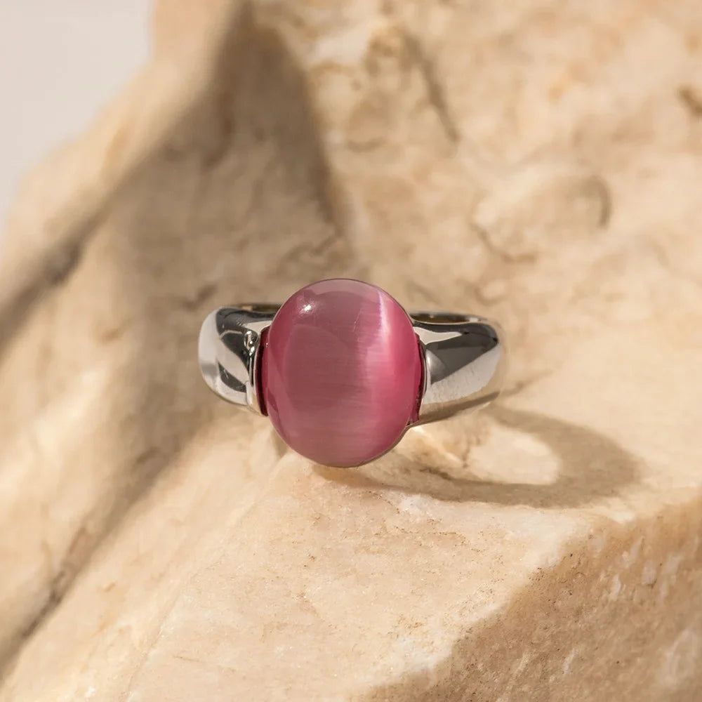 Ring mit rosa Stein