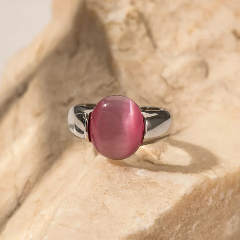 Ring mit rosa Stein