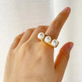 Perlen Goldring