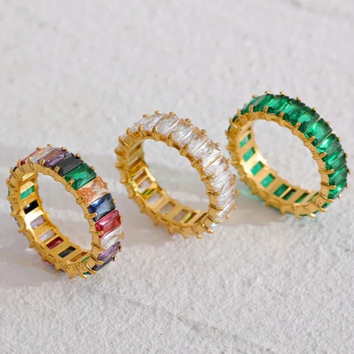 Bunter Zirkonia-Ring