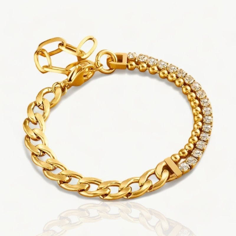 Zirkonia Perlen Kettenarmband