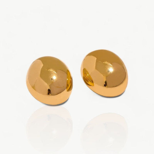 Großer ovaler geometrischer Ohrring