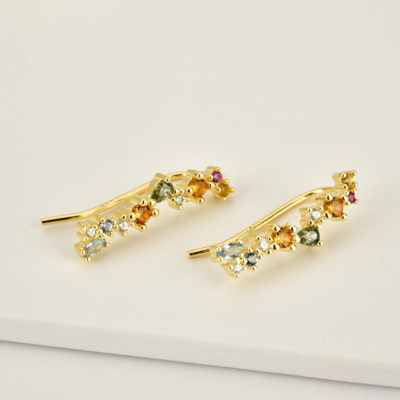 Set außergewöhnlicher Regenbogen-Zirkon-Schmuckkollektion