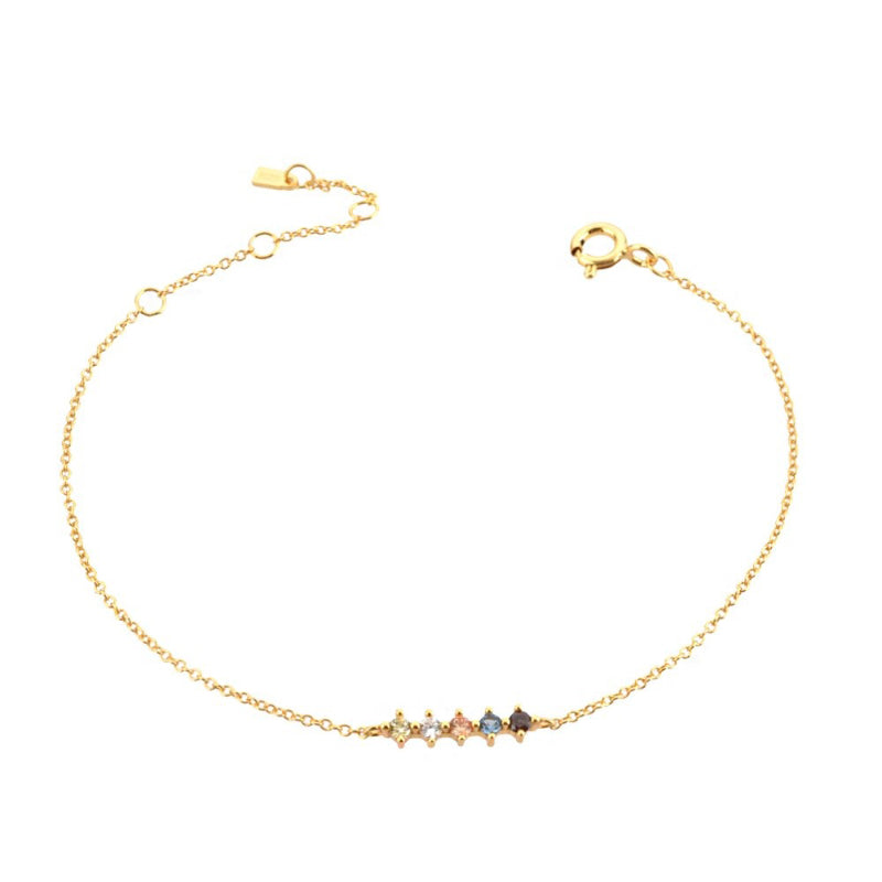 Set außergewöhnlicher Regenbogen-Zirkon-Schmuckkollektion
