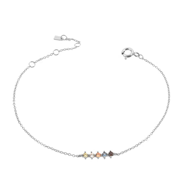 Set außergewöhnlicher Regenbogen-Zirkon-Schmuckkollektion