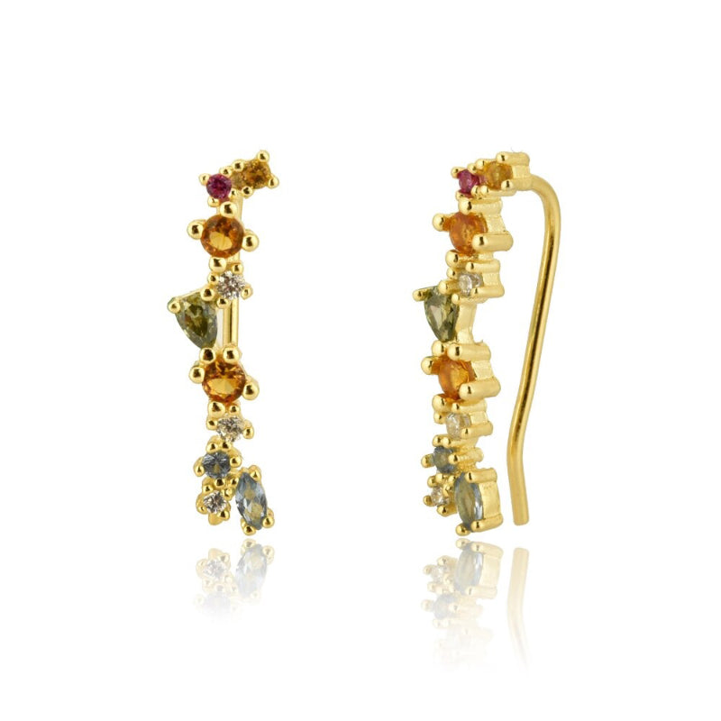 Set außergewöhnlicher Regenbogen-Zirkon-Schmuckkollektion