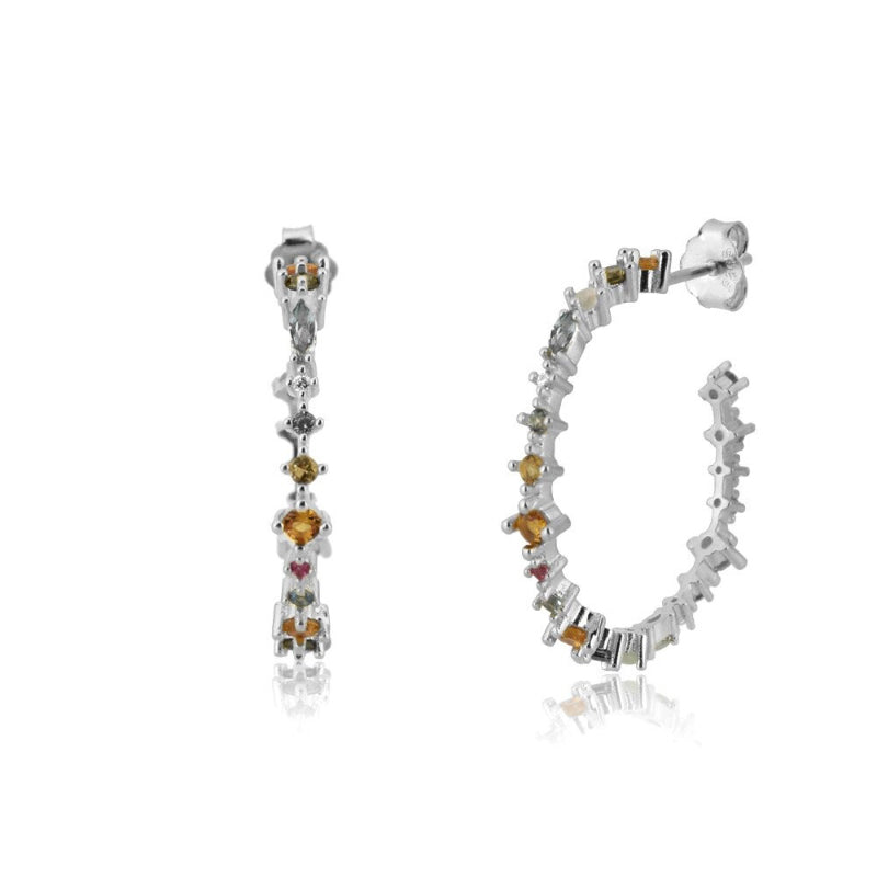 Set außergewöhnlicher Regenbogen-Zirkon-Schmuckkollektion