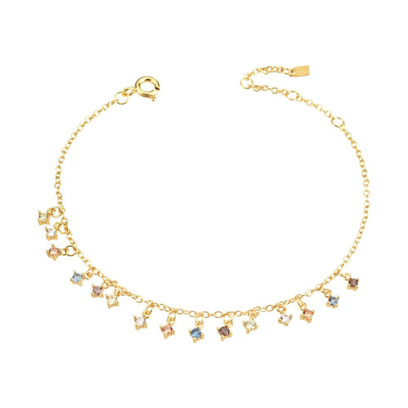 Set außergewöhnlicher Regenbogen-Zirkon-Schmuckkollektion