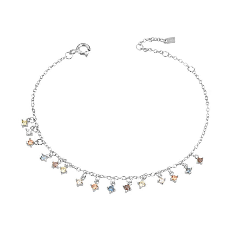 Set außergewöhnlicher Regenbogen-Zirkon-Schmuckkollektion