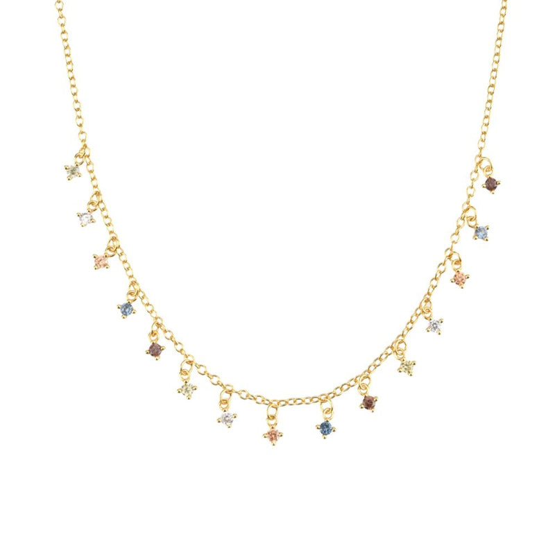 Set außergewöhnlicher Regenbogen-Zirkon-Schmuckkollektion