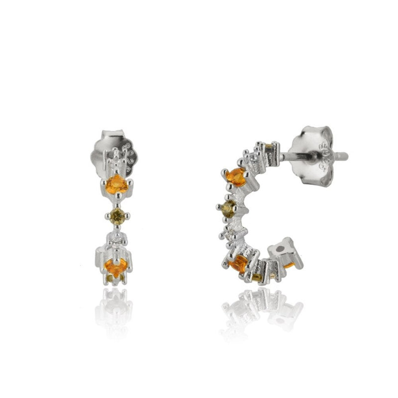 Set außergewöhnlicher Regenbogen-Zirkon-Schmuckkollektion