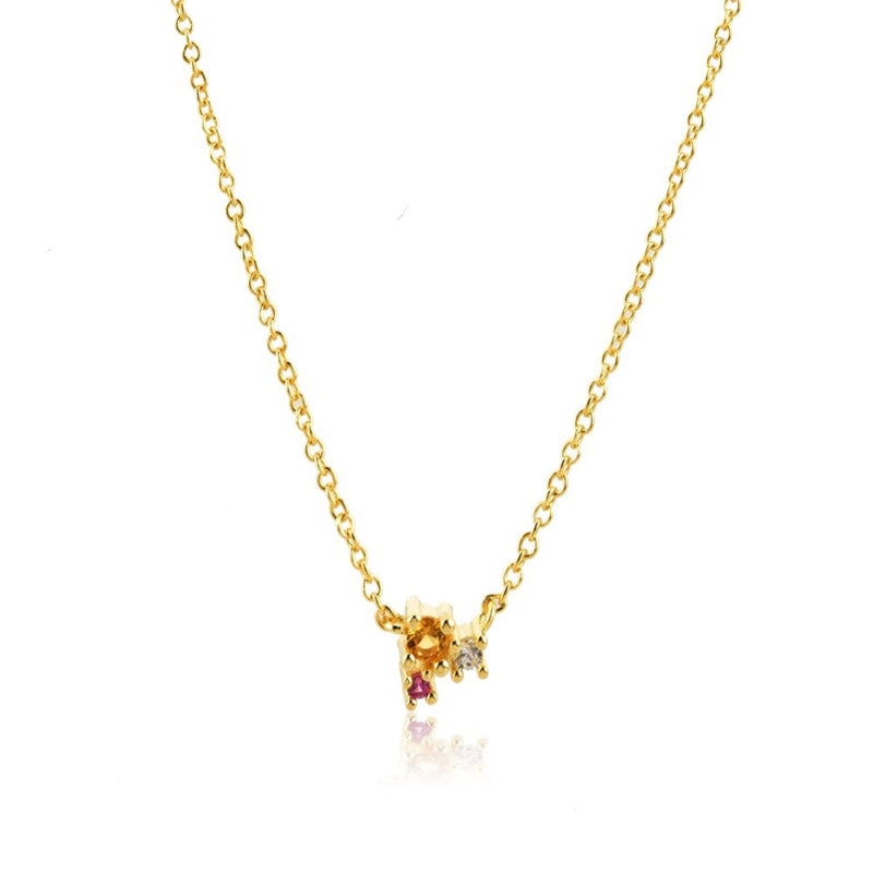 Set außergewöhnlicher Regenbogen-Zirkon-Schmuckkollektion