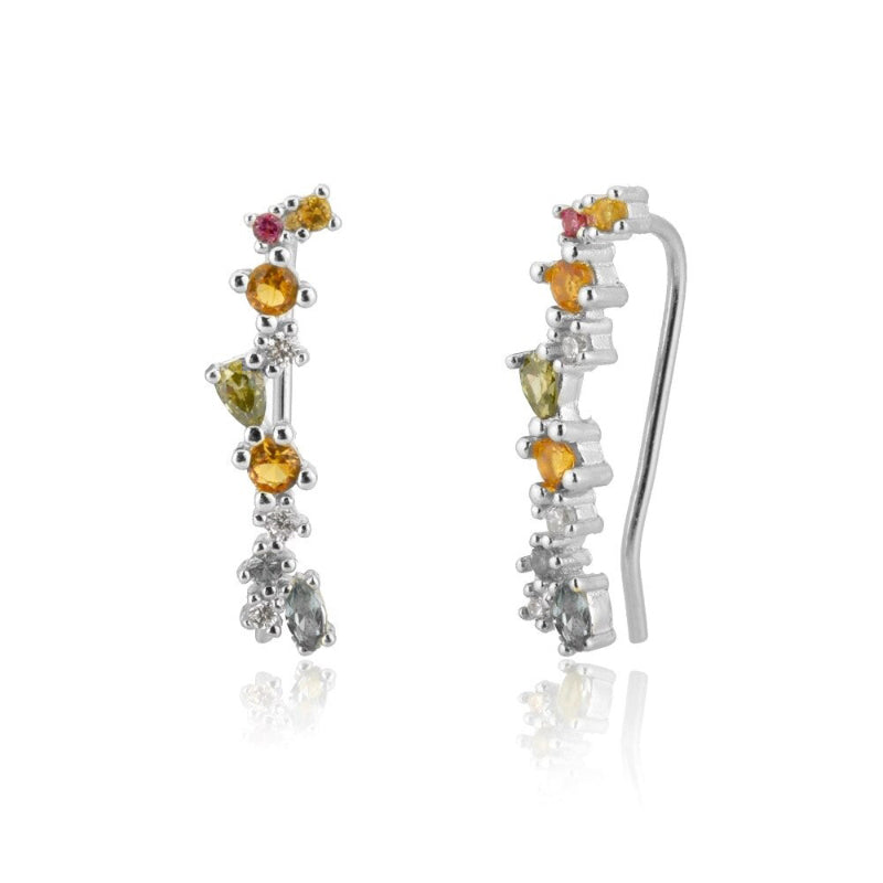 Set außergewöhnlicher Regenbogen-Zirkon-Schmuckkollektion