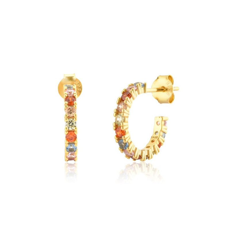 Set außergewöhnlicher Regenbogen-Zirkon-Schmuckkollektion