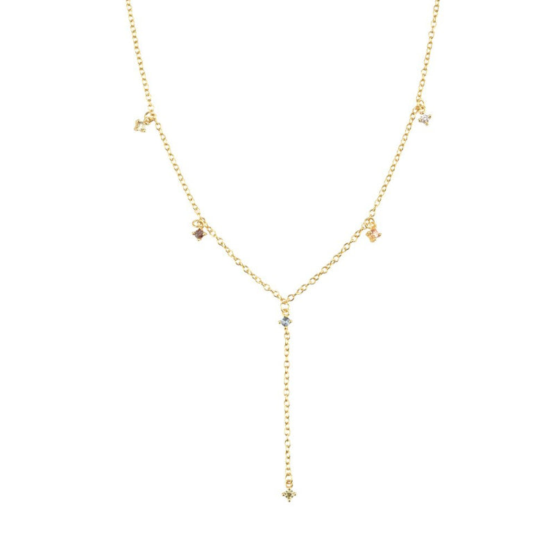 Set außergewöhnlicher Regenbogen-Zirkon-Schmuckkollektion