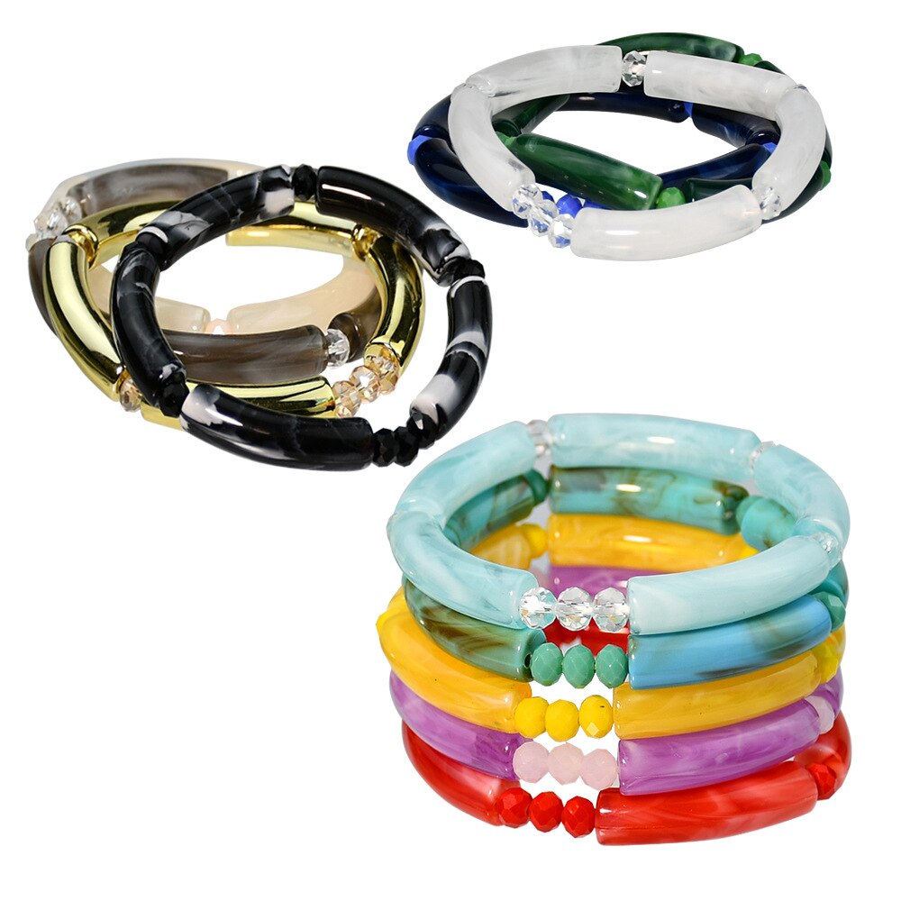 Acrylharz-Röhren-Candy-Chunky-Armbänder