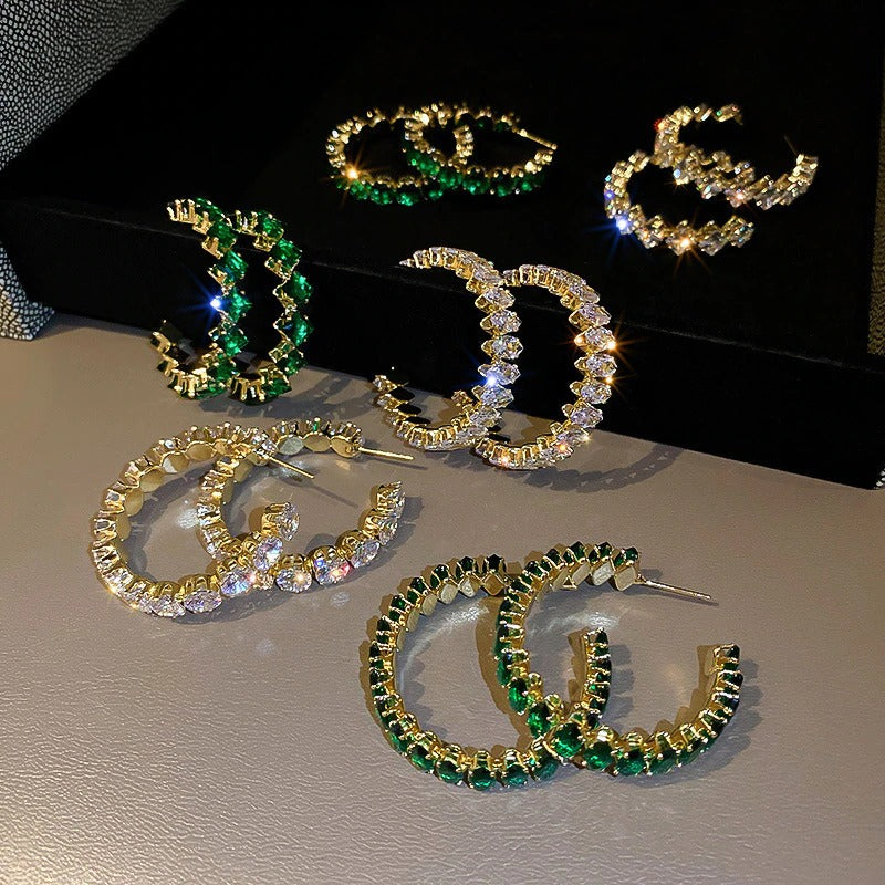 Shimmer and Shine Creolen mit Zirkonia