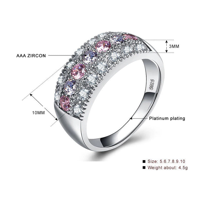 Shimmer and Shine – Breite, mit Zirkonia besetzte Bandringe