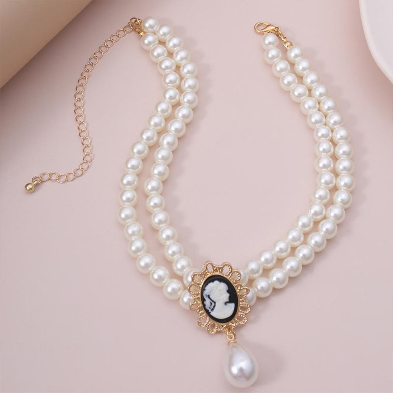 Schimmernde mehrlagige Süßwasserperlen-Chokerketten