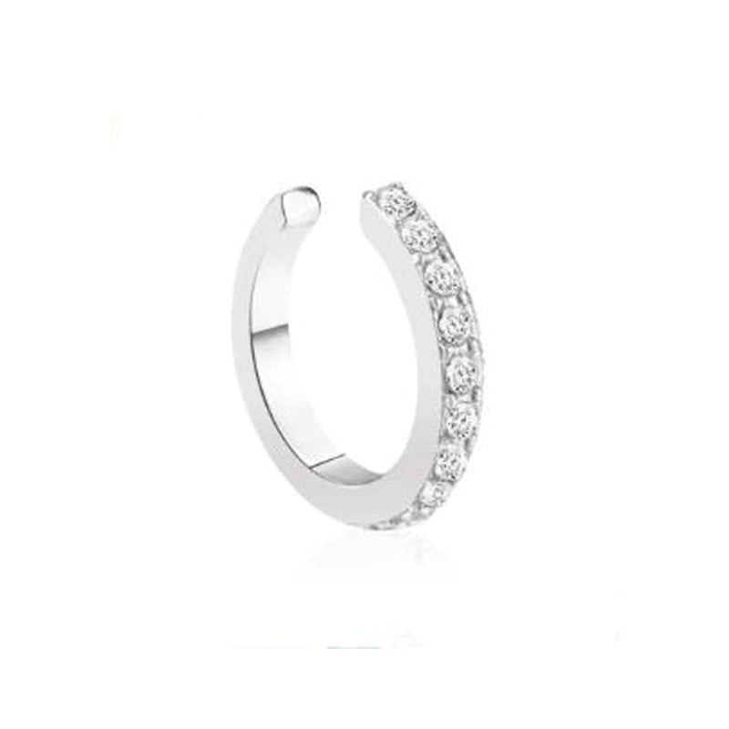 Stapelbare Ohrclips mit Zirkonia und Ohrknorpel-Manschetten