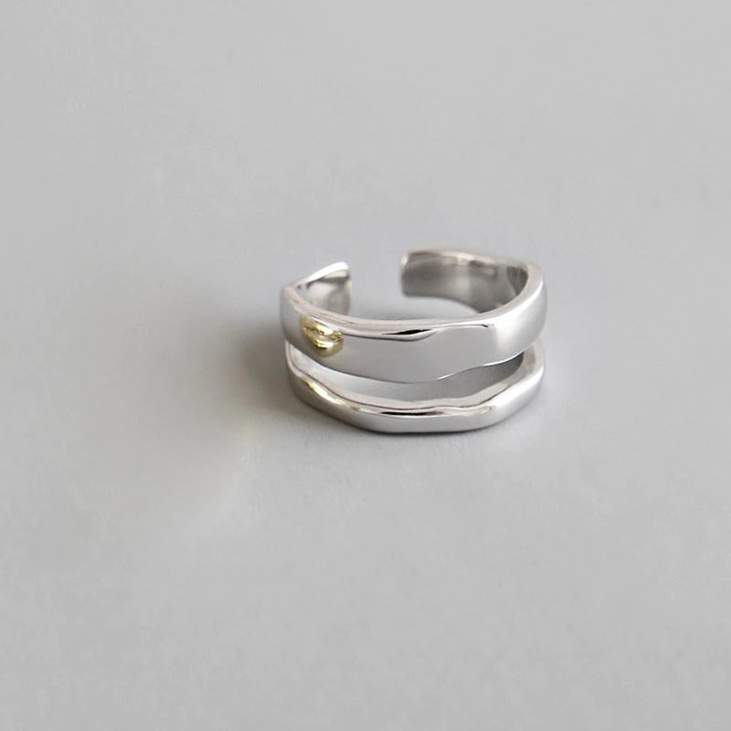 Minimalistischer handgefertigter Schmuck - Verstellbare geometrische Ringe