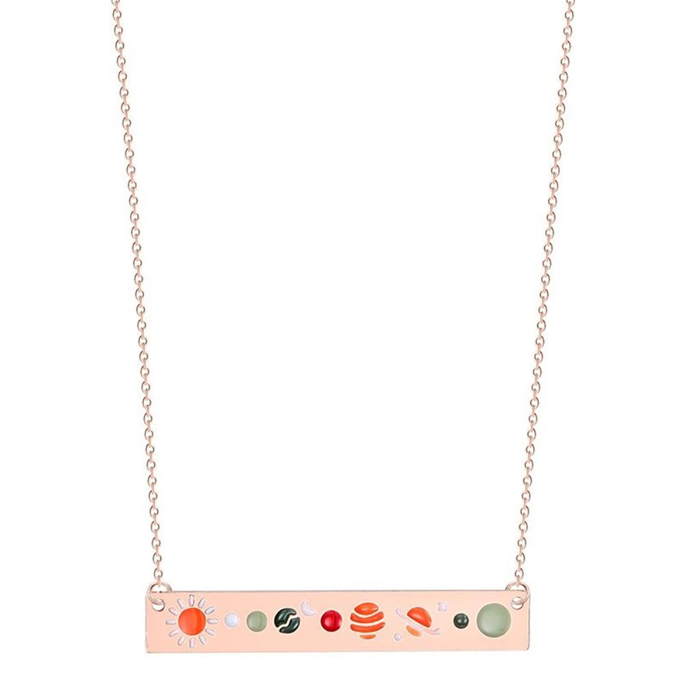 Halskette und Armband mit Sonnensystem-Barren