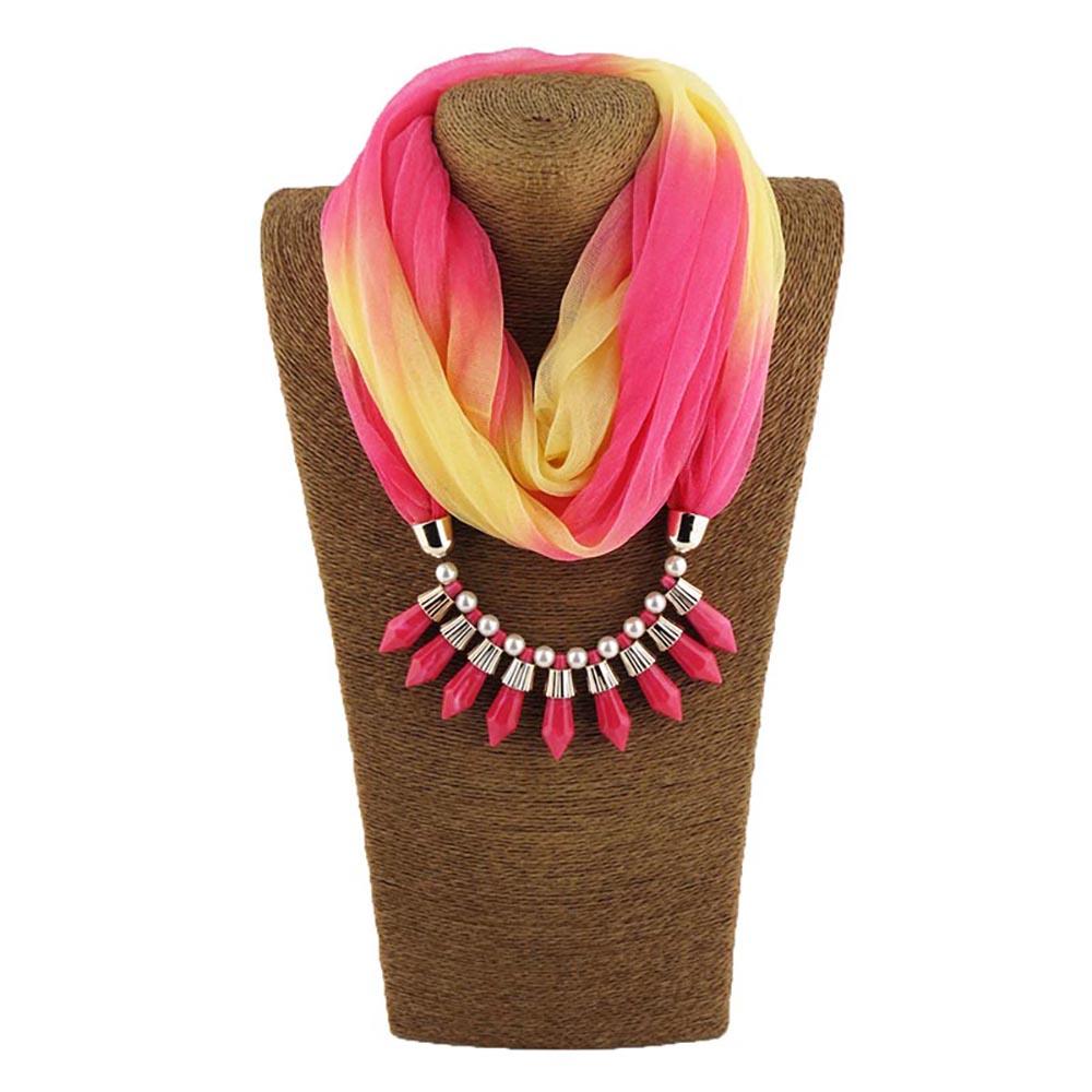 Edler Chiffonschal mit Schmuckkette - Sonderkollektion