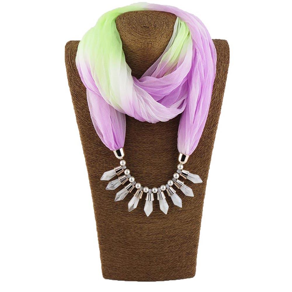 Edler Chiffonschal mit Schmuckkette - Sonderkollektion