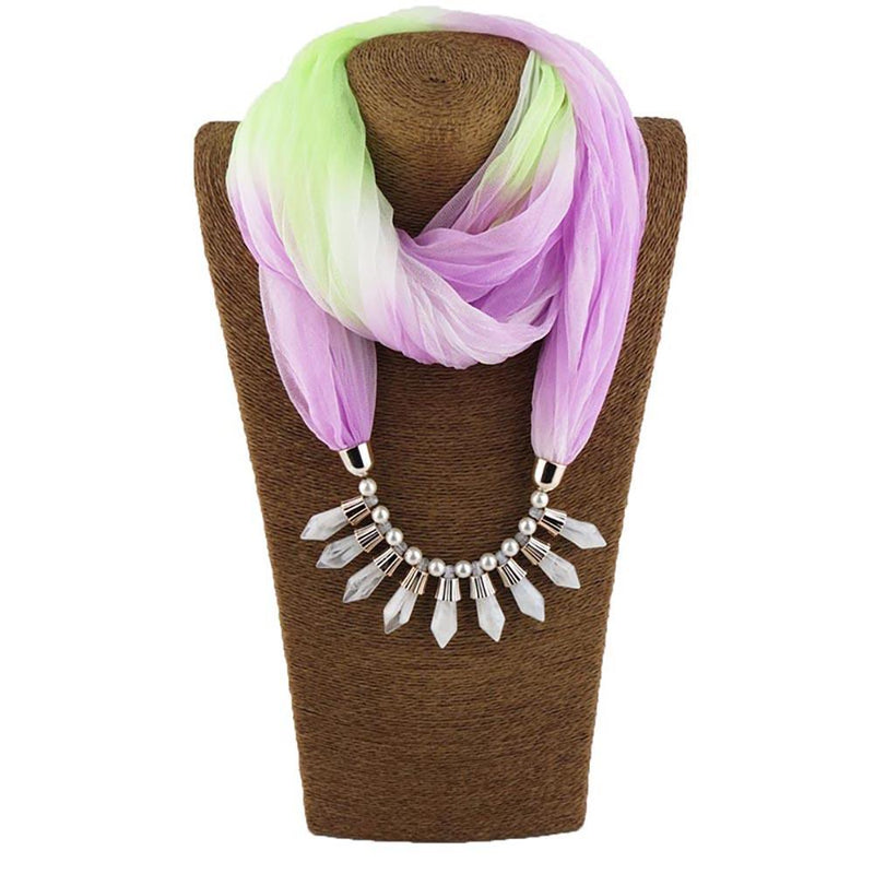 Edler Chiffonschal mit Schmuckkette - Sonderkollektion