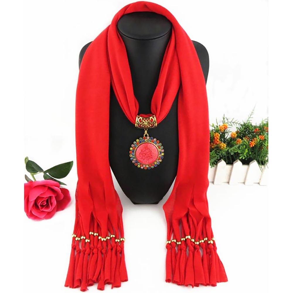 Edler Chiffonschal mit Schmuckkette - Sonderkollektion