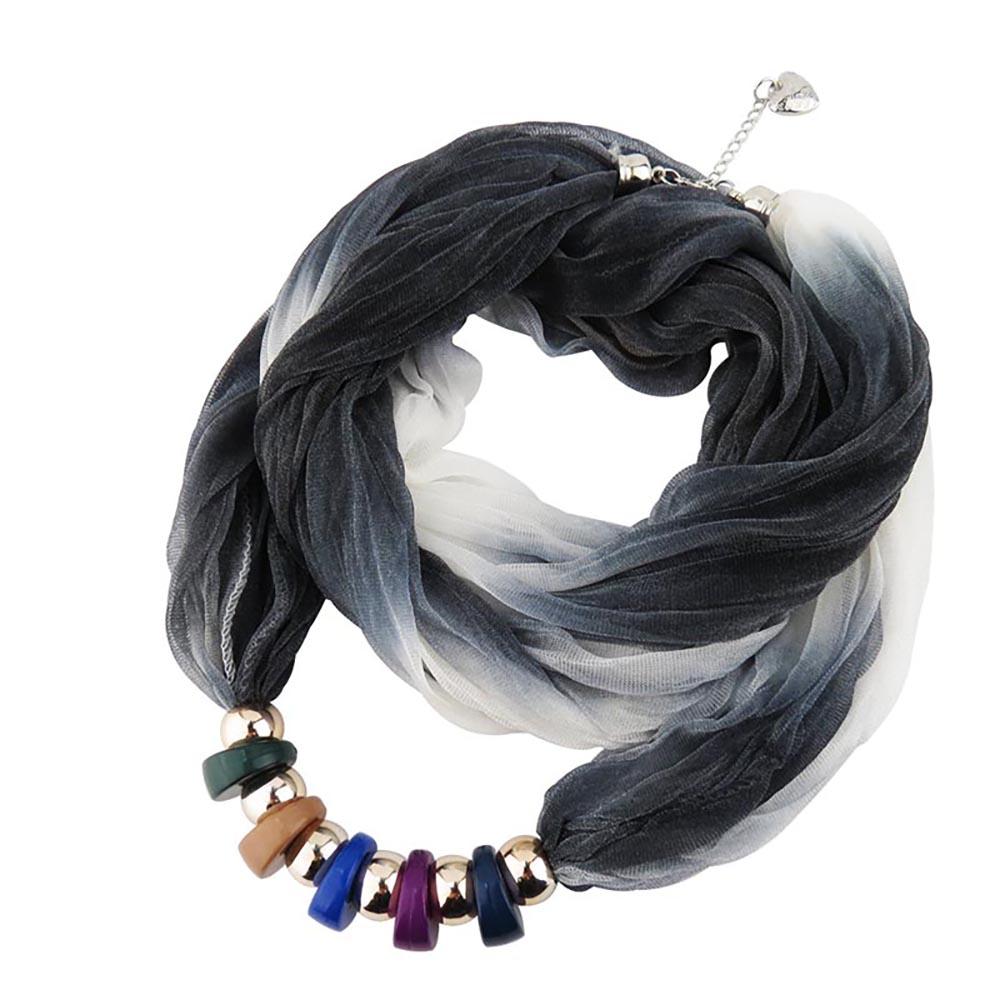 Edler Chiffonschal mit Schmuckkette - Sonderkollektion